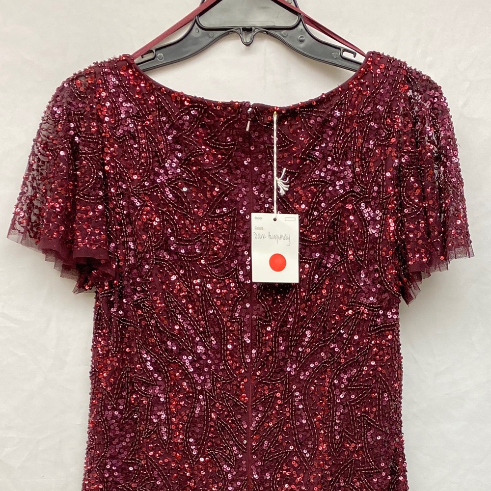 Adrianna-Papell beaded flutter sleeves Cocktail dress - Picture 10 of 10